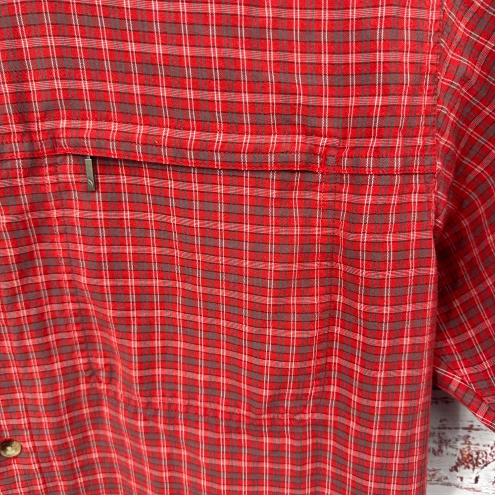 The North Face‎ Shirt Mens Large Plaid Short Sleeve Button Up Hiking Outdoors